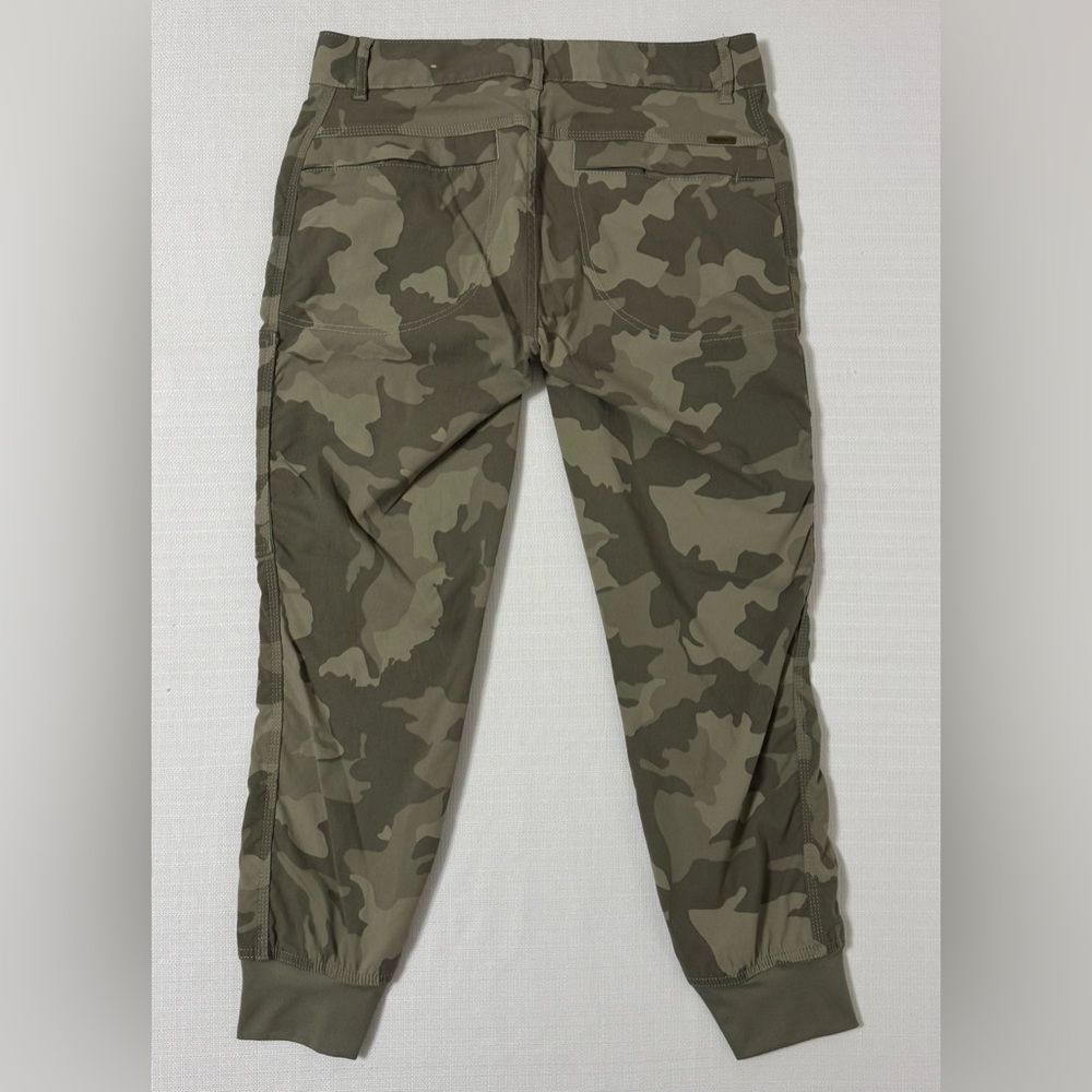 Prana Camo Jogger Pants Sky Canyon Green Camouflage Hiking Cargo Size 6 - Picture 3 of 15